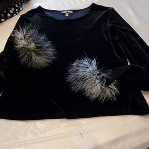 Jump Kidz Velvet Long Sleeve with feather cuff 16